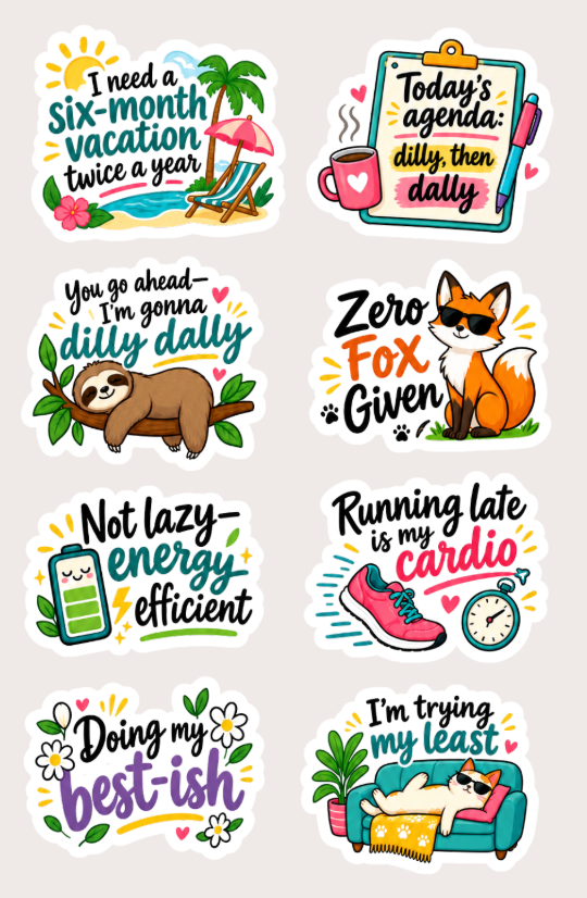 Doing My Best-ish Stickers (Vinyl Sticker Sheet)