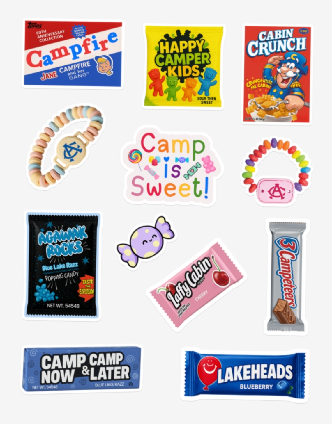 Camp Confections (Custom Vinyl Sticker Sheet)