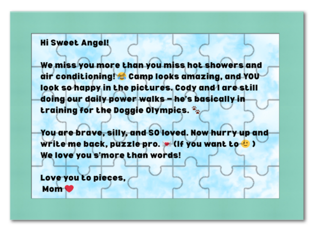 My Favorite Things - Puzzle (Camp Mail)